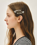 REGULAR LOGO HEART HAIR PIN 2PACK IN SILVER image 4