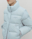 W BASIC CROP DOWN JACKET IN MINT GREY image 4