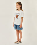 KIDS W DENIM SHORTS IN BLUE image 4