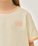 KIDS SMALL CLASSIC LOGO RINGER TEE IN CREAM image 4