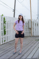 BUBBLY GRAPHIC PRINTING TOP IN LILAC image 4