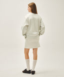 W VINTAGE CLASSIC LOGO SWEAT MINI SKIRT IN OATMEAL image 9