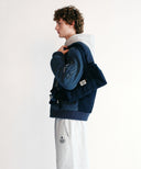 MARITHE X ALPHA INDUSTRIES CLASSIC LOGO NYLON DUFFLE BAG IN NAVY image 5