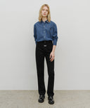 LOGO DENIM SHIRT IN BLUE image 5