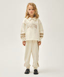 KIDS STRIPE POINT COLLAR SWEATSHIRT IN IVORY image 5