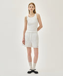 W REGULAR LOGO SLEEVELESS IN WHITE image 5
