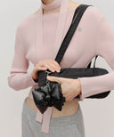 PADDING RIBBON POUCH KEYRING IN BLACK image 5