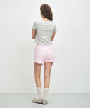 W BASIC SWEAT SHORTS IN LIGHT PINK image 5