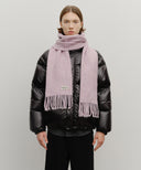 FUZZY SOLID KNIT MUFFLER IN LIGHT PURPLE image 5