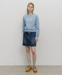 W CLASSIC LOGO CROP SWEATSHIRT IN SKY BLUE image 5