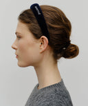 REGULAR LOGO VELVET HAIR BAND IN DARK NAVY image 5