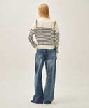 W WIDE FIT VINTAGE WASHED DENIM PANTS IN BLUE image 8