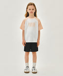 KIDS CLASSIC LOGO OVERSIZED RAGLAN TEE IN CORAL PINK