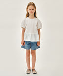 KIDS W PEPLUM BLOUSE IN WHITE image 5