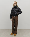 W BASIC CROP DOWN JACKET IN BLACK image 5