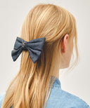 CIRCLE LOGO RIBBON HAIR PIN IN BLUE image 5