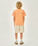 KIDS COTTON CARGO SHORTS IN CREAM image 5