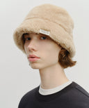 CLASSIC LOGO FUR BUCKET HAT IN BEIGE image 5