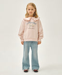 KIDS W FRILL COLLAR SWEATSHIRT IN PINK image 5