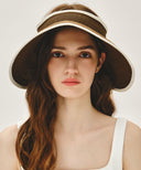 CIRCLE LOGO WIDE SUN VISOR IN IVORY image 5