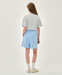 W REGULAR LOGO SWEAT SHORTS IN ICE BLUE image 5