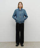 DENIM BLOUSON JACKET IN BLUE image 5