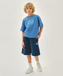 KIDS CLASSIC LOGO DYEING OVERSIZED TEE IN BLUE image 5