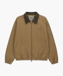 GRAPHIC EMBROIDERY COTTON BOMBER JACKET IN BEIGE image 5