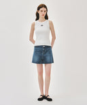 W RIBBON CLASSIC LOGO SLEEVELESS IN WHITE image 5