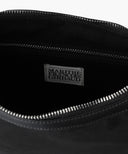 CLASSIC LOGO ROUND SUEDE SHOULDER BAG IN BLACK image 5