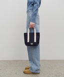 CLASSIC LOGO CANVAS TOTE BAG IN NAVY image 5
