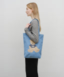 DOODLE BEAR ECO BAG IN BLUE image 5