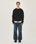 CLASSIC LOGO EMBROIDERY SWEATSHIRT IN BLACK BLACK image 5
