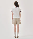 W EASY LINEN SHORTS IN LIGHT BEIGE image 5