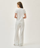 W SUMMER WIDE FIT DENIM PANTS IN WHITE image 8