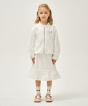 KIDS W EYELET LACE ZIP-UP JACKET IN WHITE image 5