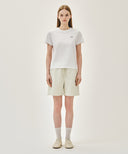 W SMALL REGULAR LOGO TEE IN WHITE image 5