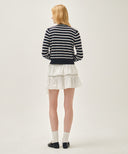 W LAYERED RUFFLE SKIRT IN WHITE image 5