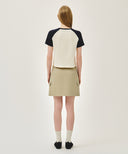 W COTTON CARGO MINI SKIRT IN BEIGE image 14
