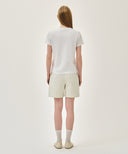 CLASSIC LOGO SWEAT SHORTS IN OATMEAL image 7