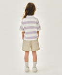 KIDS BEAR CLASSIC LOGO SHORTS IN BEIGE image 5