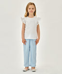 KIDS W LACE FRILL SLEEVELESS IN WHITE image 5