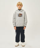 KIDS BEAR CLASSIC LOGO HOODIE IN HEATHER GREY image 5