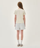W REGULAR LOGO SWEAT SHORTS IN LIGHT HEATHER GREY image 5