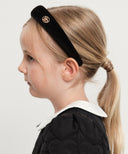 KIDS W CIRCLE LOGO HAIR BAND IN BLACK image 5