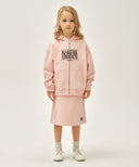 KIDS CLASSIC LOGO EMBROIDERY HOODIE ZIP-UP IN SALMON image 5