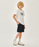 KIDS BEAR CLASSIC LOGO SHORTS IN NAVY image 5
