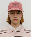 DOODLE TYPO 5PANEL COVERED CAP IN DARK PINK image 5