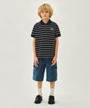 KIDS SMALL CLASSIC LOGO PK TEE IN NAVY image 5