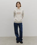 CLASSIC LOGO EMBROIDERY HOODIE (BRUSHED) IN OATMEAL image 11